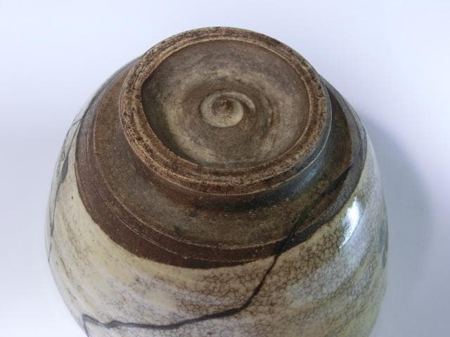 茶碗■仁清 古い薩摩菊紋古茶碗 時代物 直し有りお茶道具 時代箱入 骨董 希少■