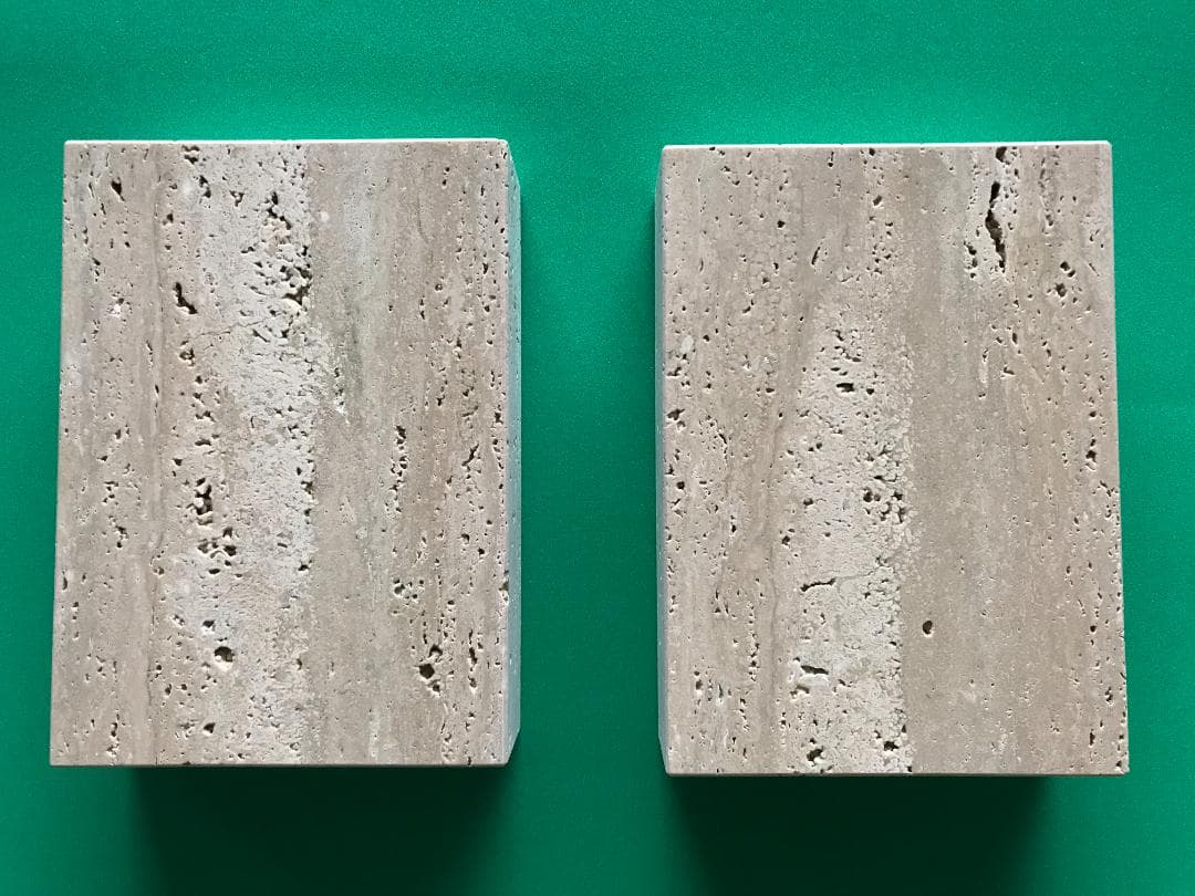 天然大理石オーディオボード●トラバーチン（穴あき）170×230×58 ●2枚