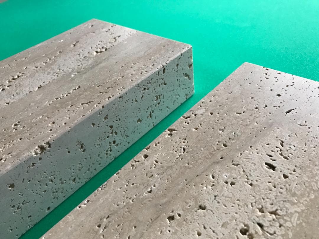 天然大理石オーディオボード●トラバーチン（穴あき）170×230×58 ●2枚