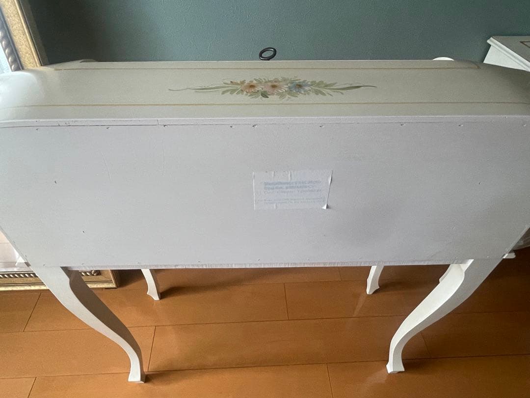 イタリア製❀︎花柄❀︎猫足ライティングビューロー・デスク(送料込み)