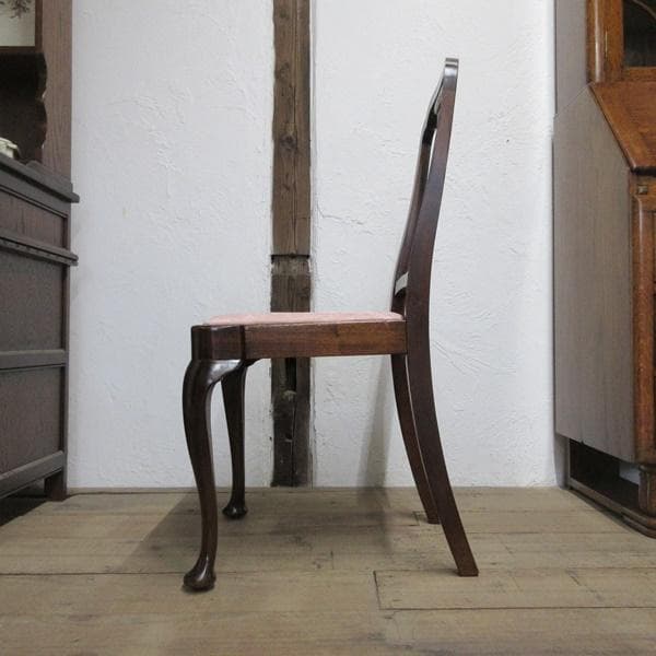 イギリス アンティーク 家具 ダイニングチェア 猫脚 椅子 英国 4766d