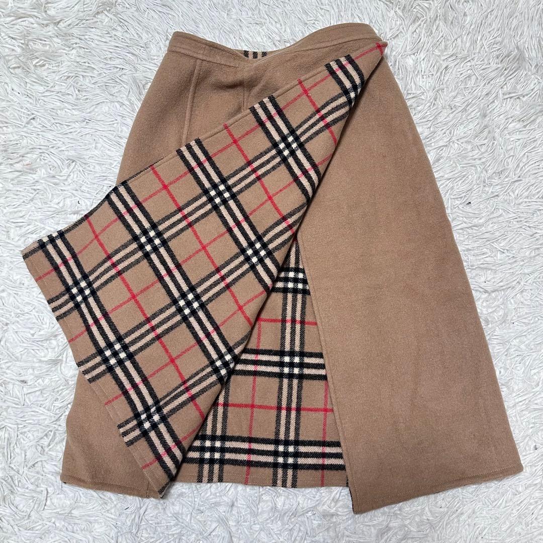 Burberrys リバーシブル 巻きスカート ノバチェック M ウール100%