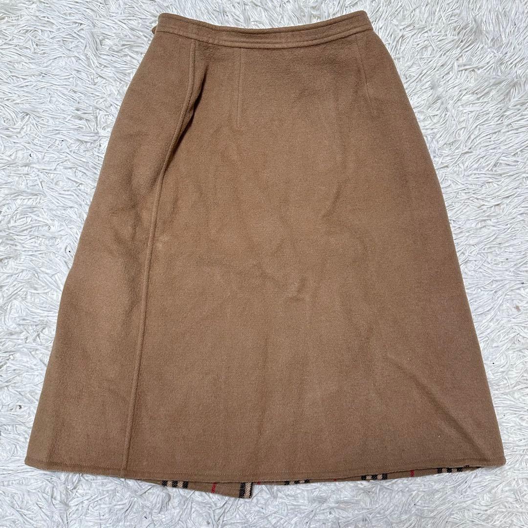 Burberrys リバーシブル 巻きスカート ノバチェック M ウール100%