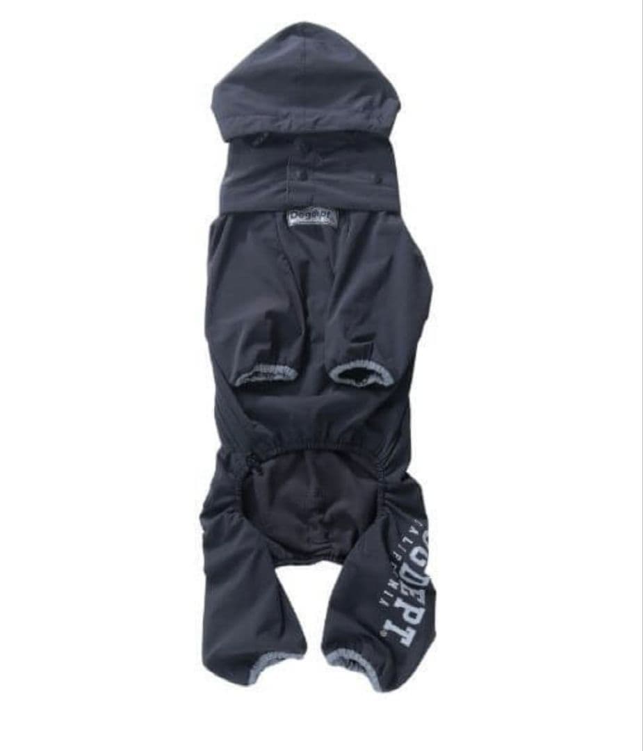 DOG DEPT ブラック フード付き犬服 BLサイズ