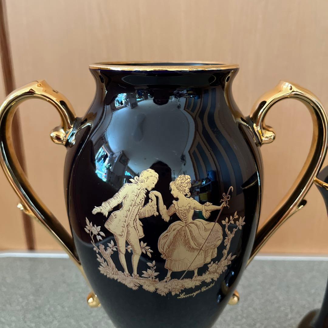 フランス製LIMOGES CASTEL花瓶2個セット