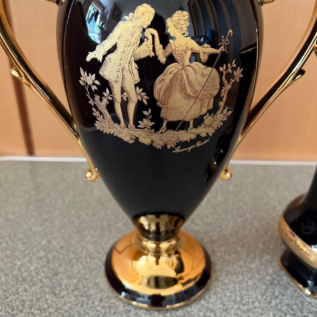 フランス製LIMOGES CASTEL花瓶2個セット