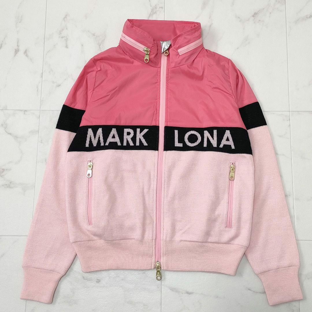 マークアンドロナ　ジップジャケット　素材切り替え　ニット　ロゴ　裏地　サイズ36