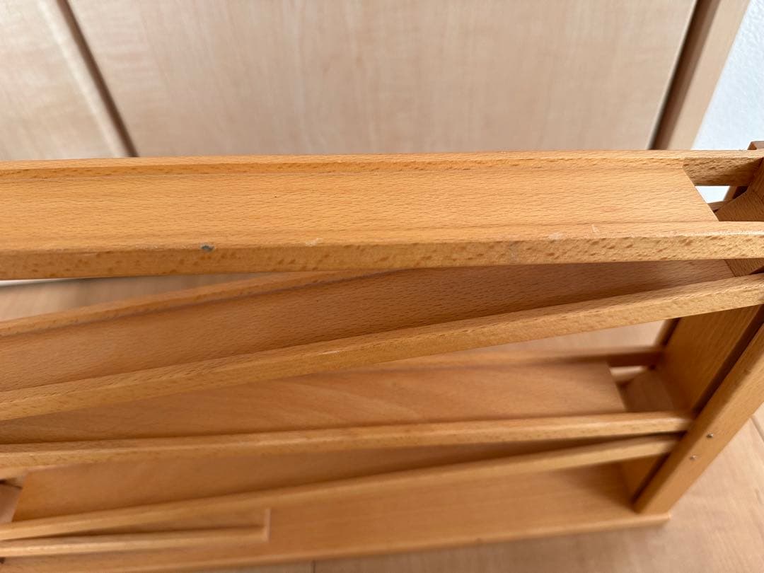 木製　車のおもちゃ　トレインカースロープ　ベック社　BECK 車付き