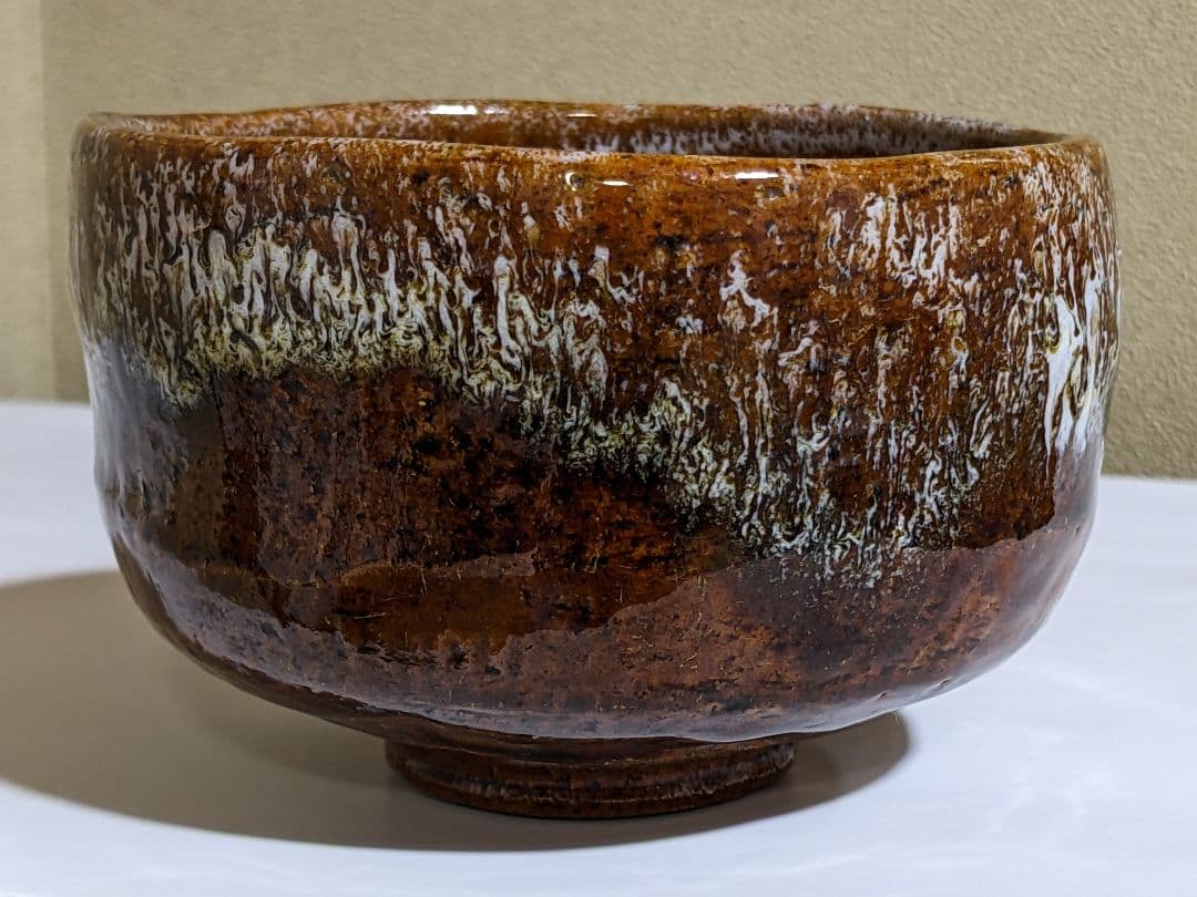 ⭐茶道具 大樋焼 大判印 飴釉 茶盌 抹茶碗 アンティーク 骨董品