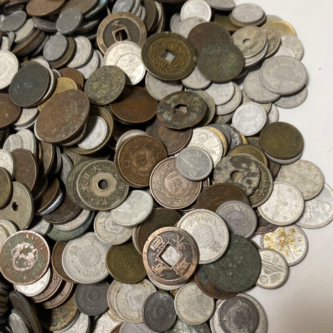 日本の古銭 明治 大正 昭和 レトロ まとめ売り 正味3.3Kg NO.52