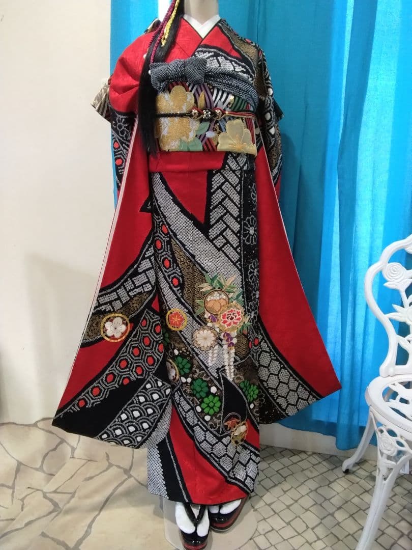 【専用】振袖正絹絞り、成人式、襦袢