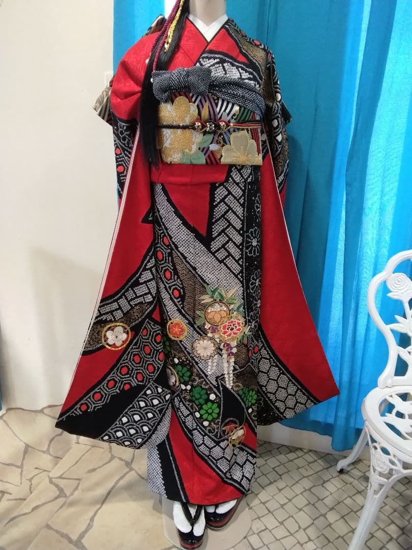 【専用】振袖正絹絞り、成人式、襦袢