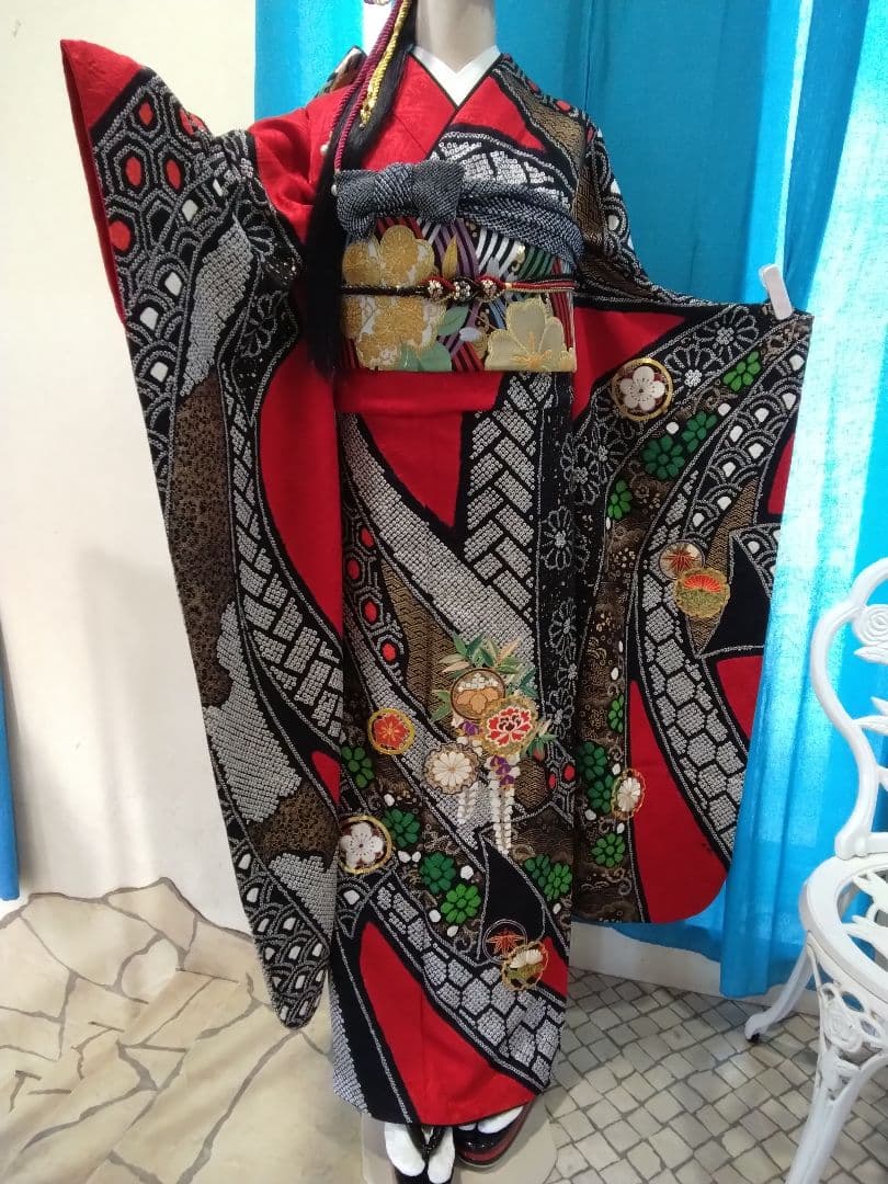 【専用】振袖正絹絞り、成人式、襦袢