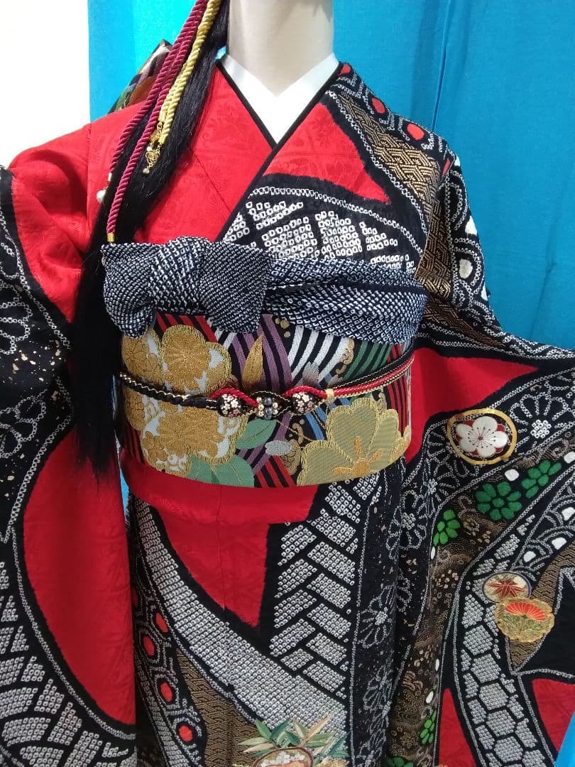 【専用】振袖正絹絞り、成人式、襦袢