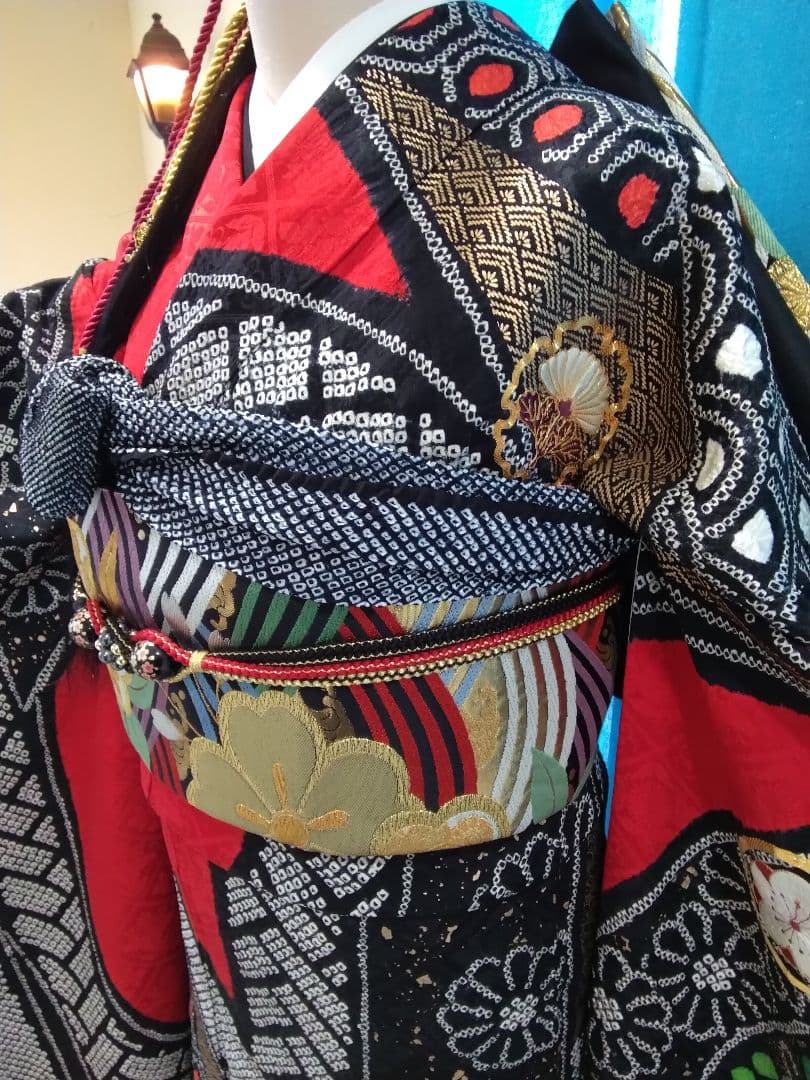 【専用】振袖正絹絞り、成人式、襦袢