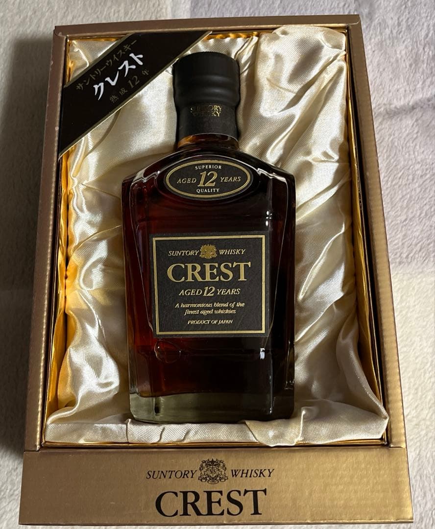 古酒　サントリークレスト 12年　旧ボトル　黒キャップ　750ml 43%