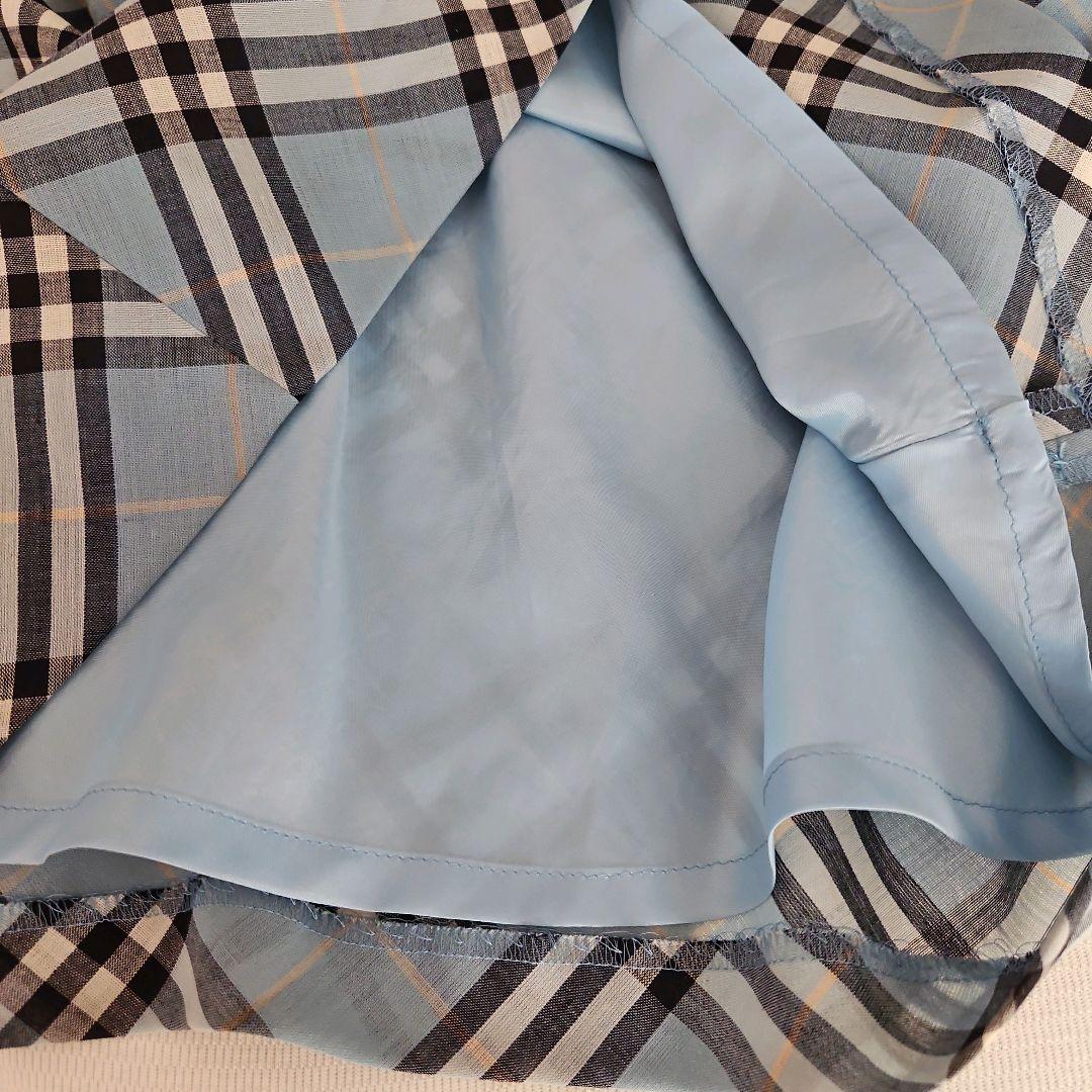 BURBERRY BLUE LABEL ノバチェック スカート 水色 38