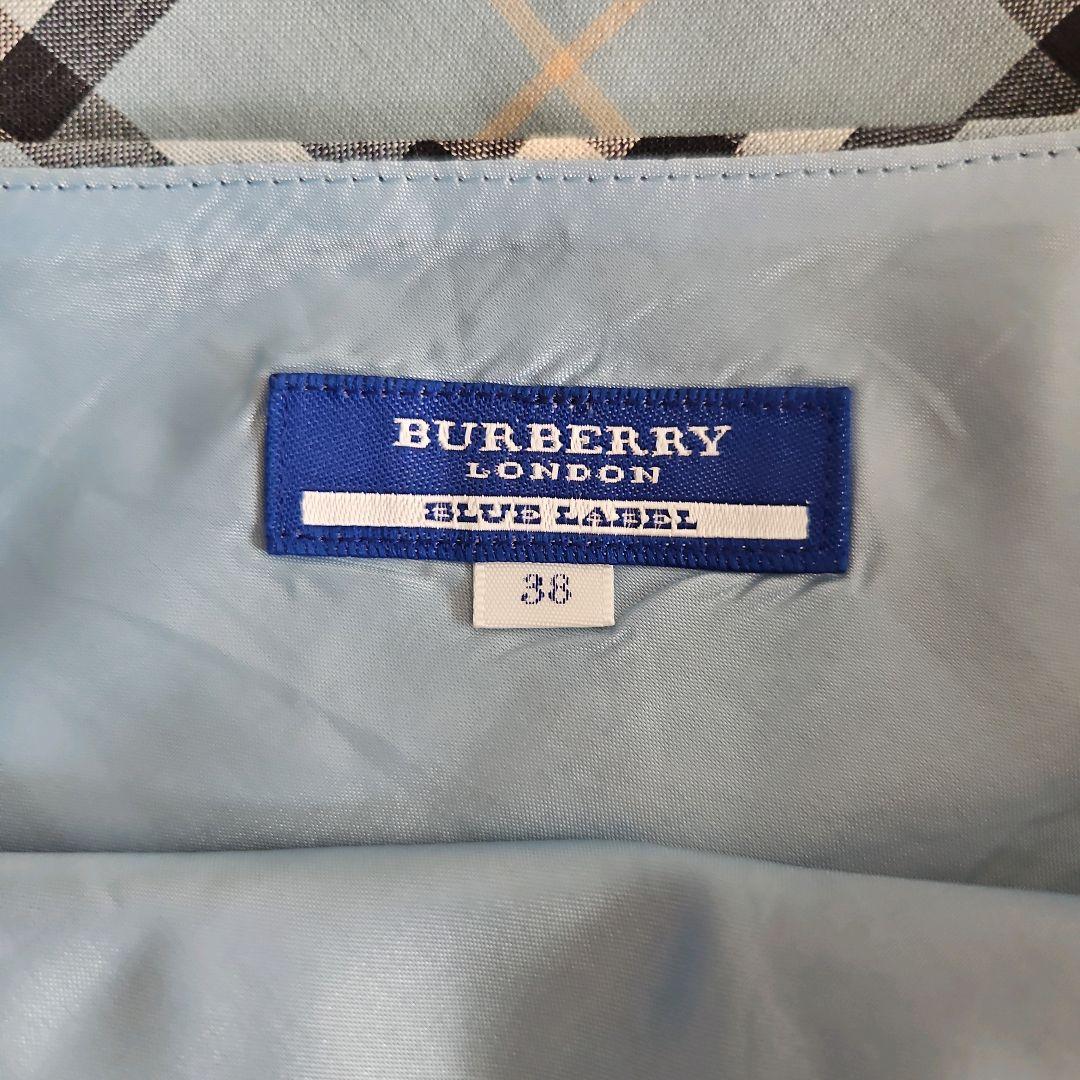 BURBERRY BLUE LABEL ノバチェック スカート 水色 38
