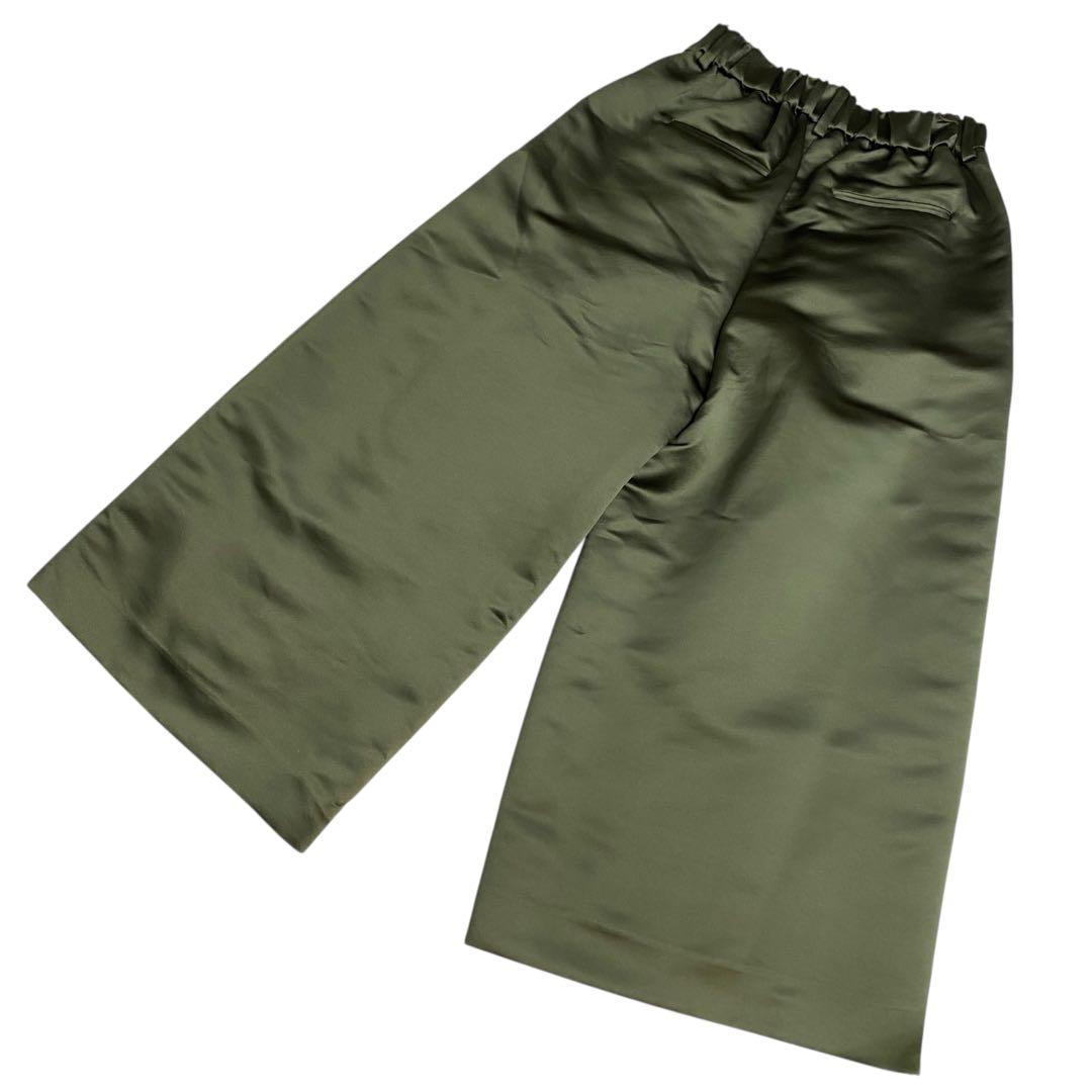 新品未使用HEVE ヘイブ サテンガウチョパンツ ワイドパンツ