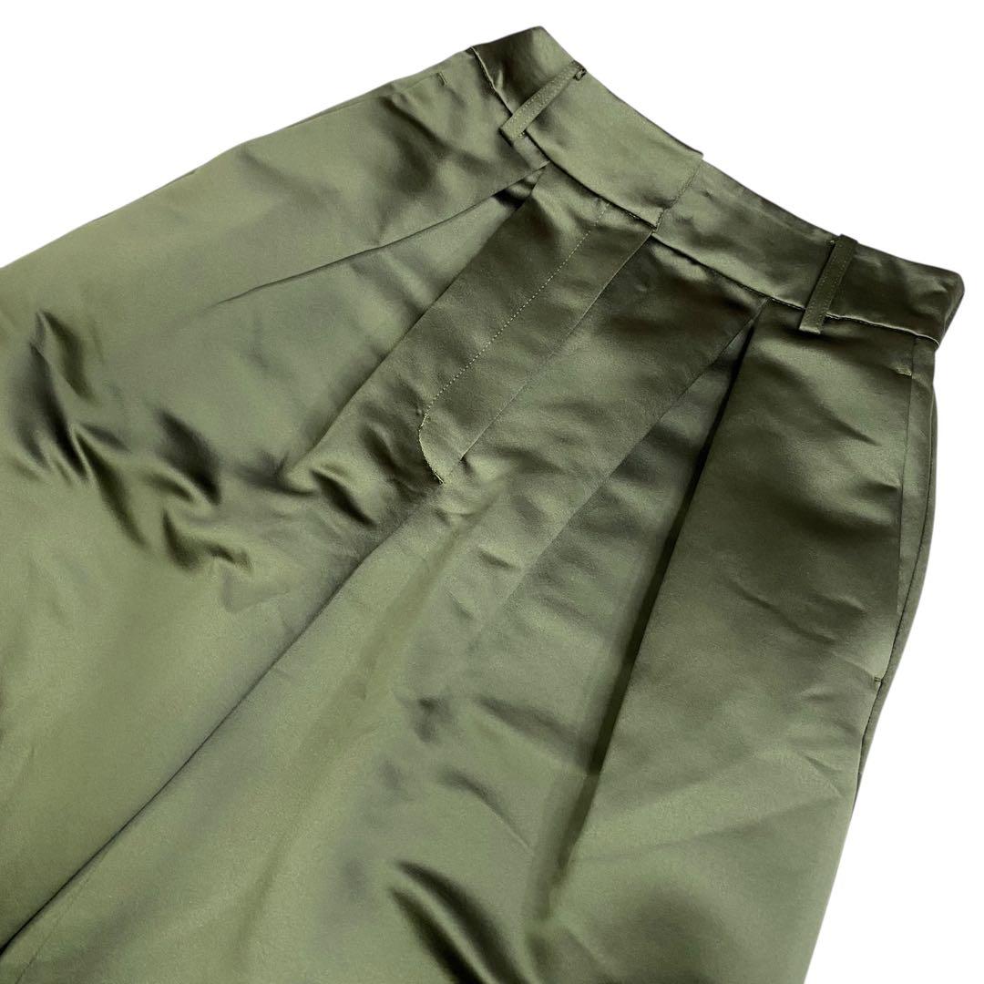 新品未使用HEVE ヘイブ サテンガウチョパンツ ワイドパンツ