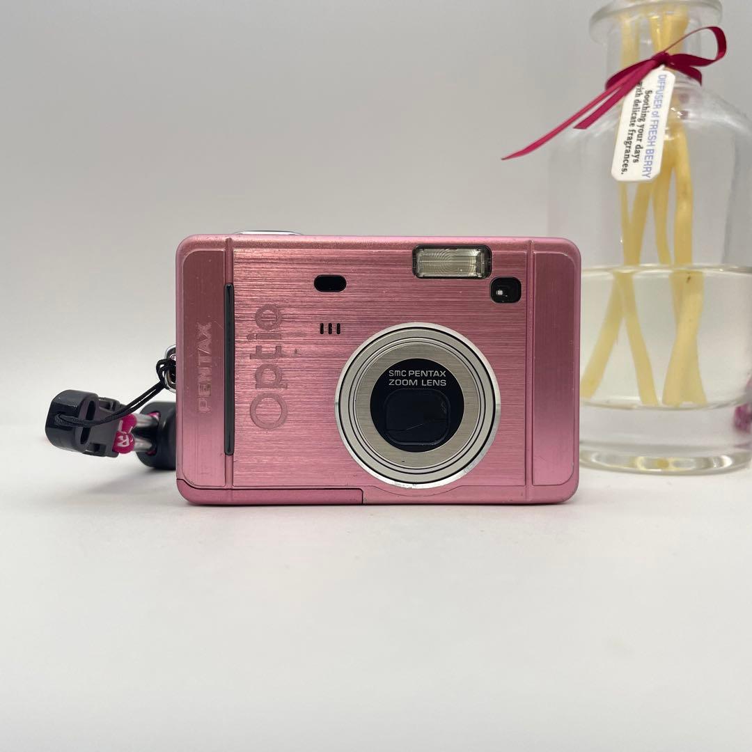 スマホ転送OK✨PENTAX Optio S40✨動作確認済 単三電池 可愛い♪