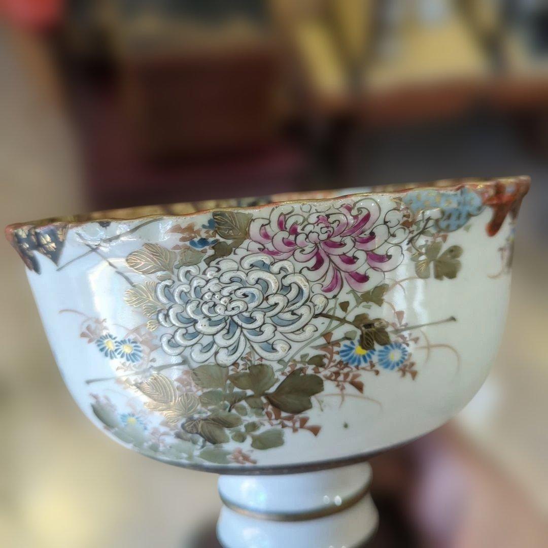 骨董　九谷焼　盃洗　色絵　器　盛鉢　鉢　アンティーク　陶器
