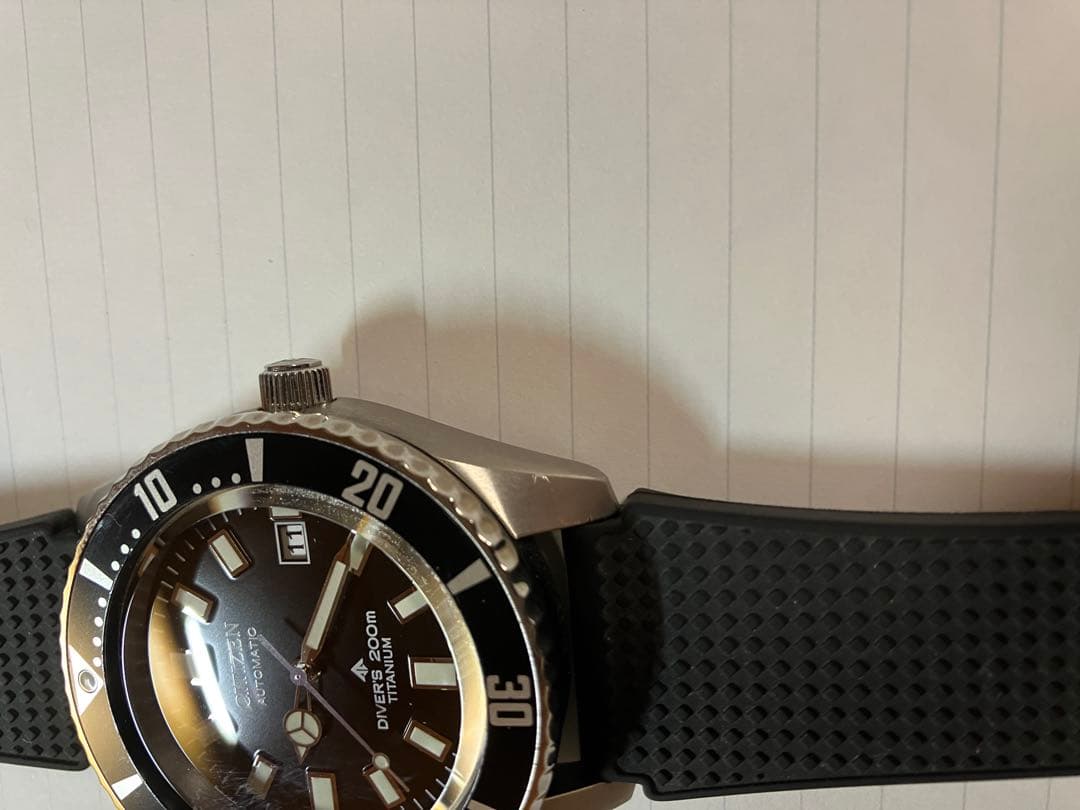 CITIZEN ダイバーズウォッチ NB6021-17E黒 ラバーベルト