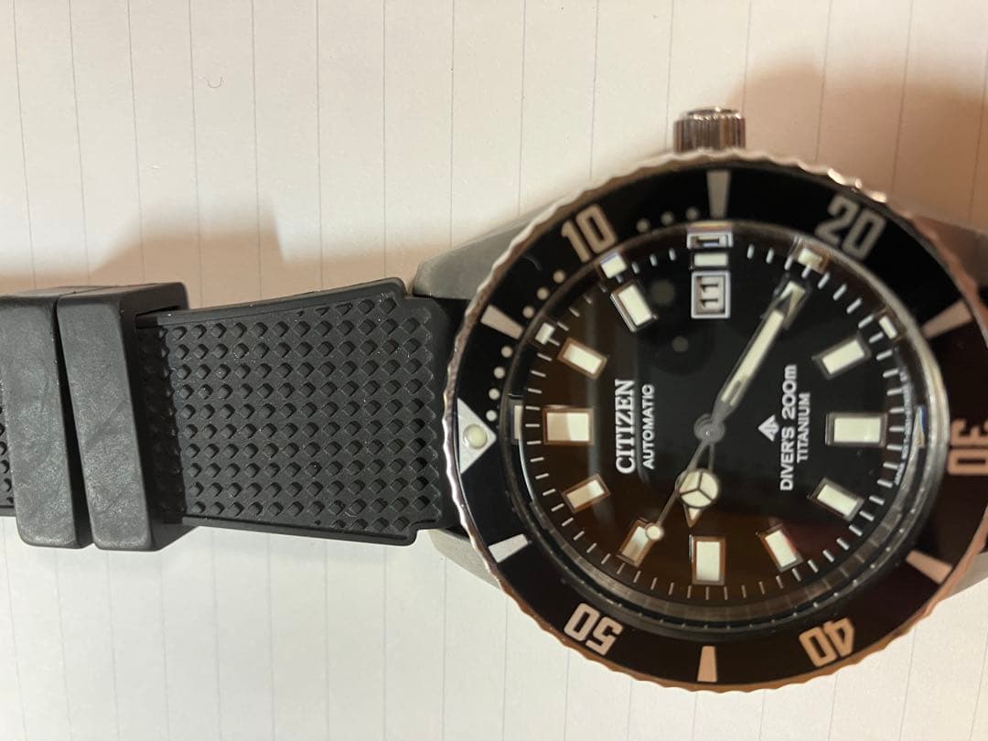 CITIZEN ダイバーズウォッチ NB6021-17E黒 ラバーベルト