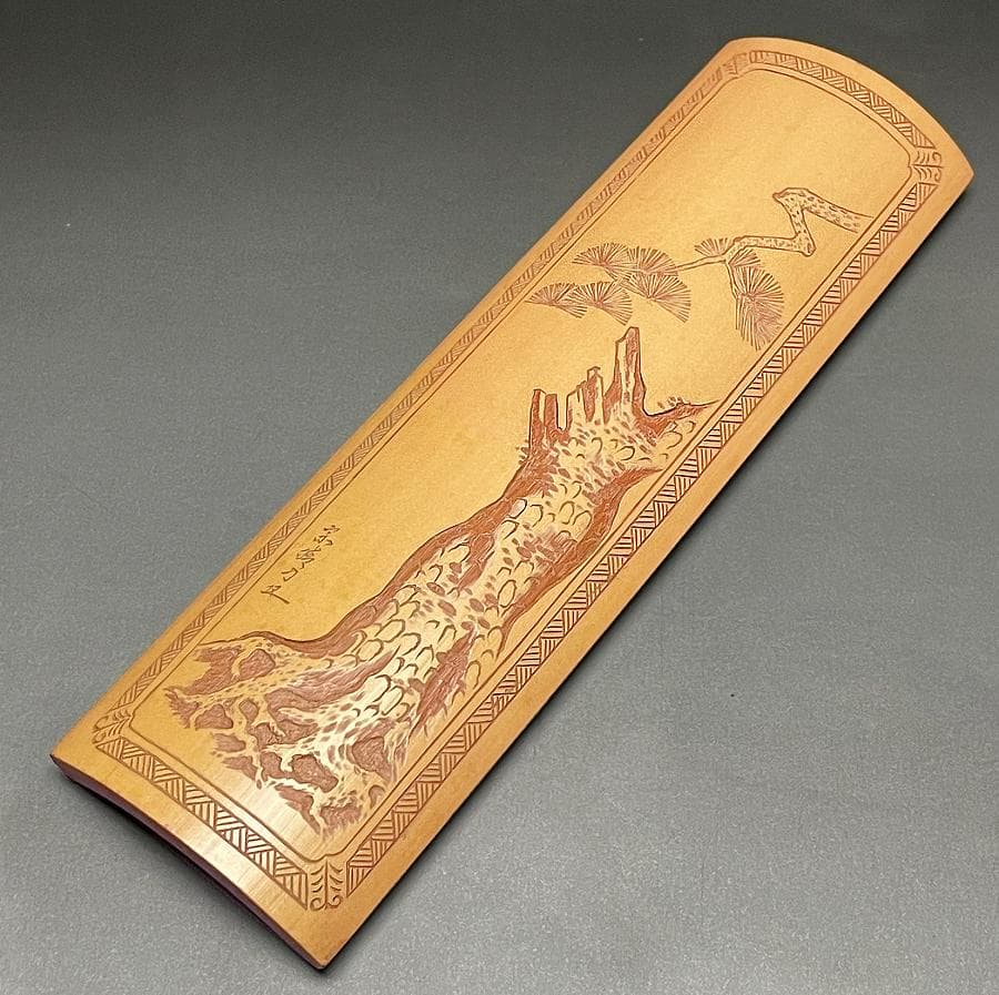 【茶道具/茶合】 茶量 茶道 竹 細密彫刻 煎茶道具 茶道具