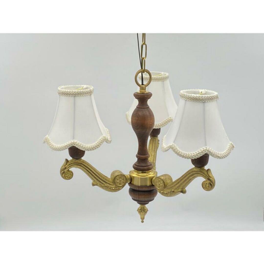 ともみクラシックシャンデリア 3灯 ゴールド/ブラウン