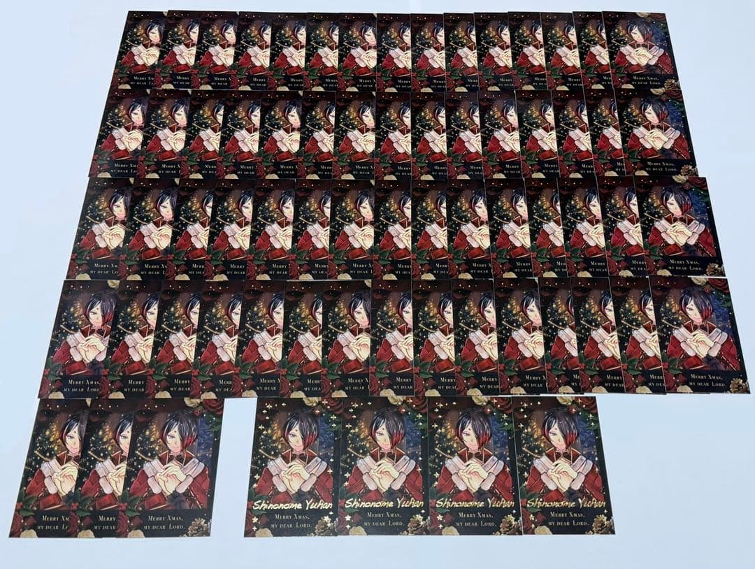 悪魔執事と黒い猫 あくねこ クリスマスチェキ風カード 箔押し ユーハン