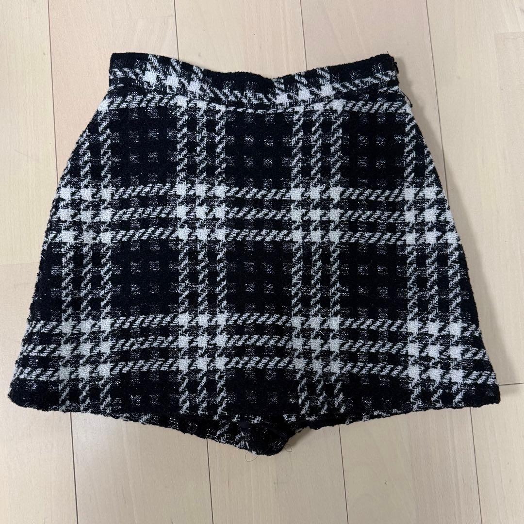 美品❤️shellerシェリエJewelツイードキュロット