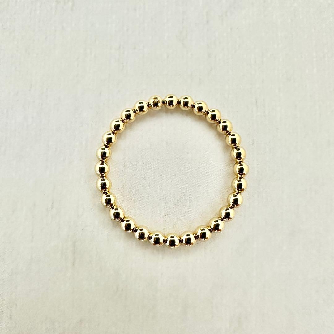 新品❗️K18YG イエローゴールド ボールデザイン フリーリング サイズ12号〜