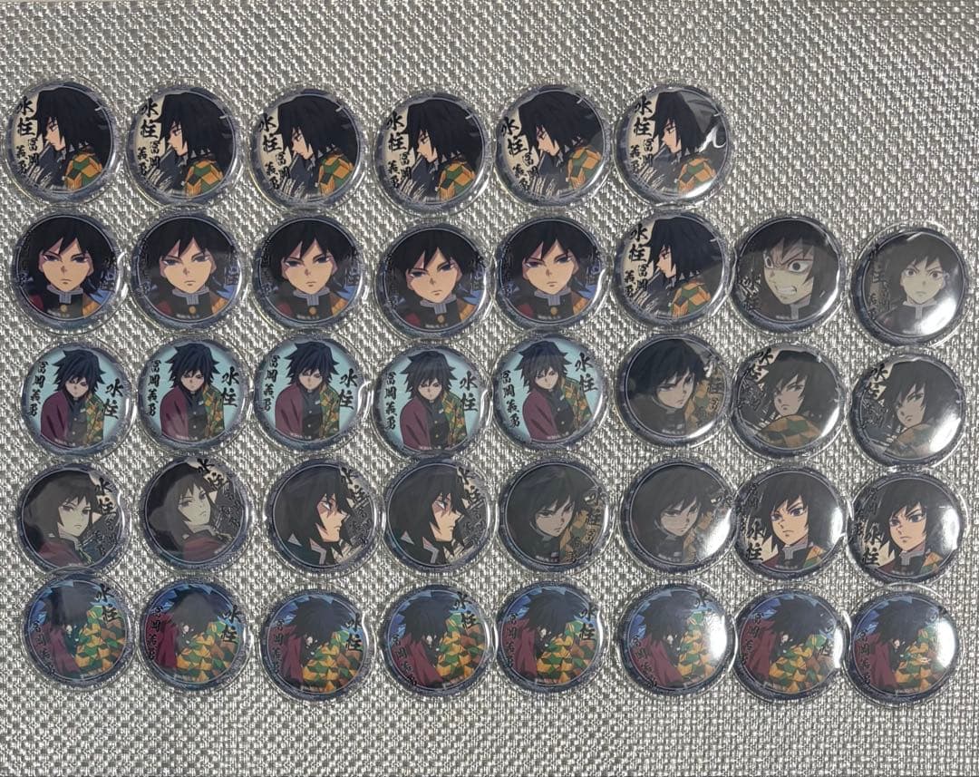 鬼滅の刃 絵巻カフェ 缶バッジ 冨岡義勇