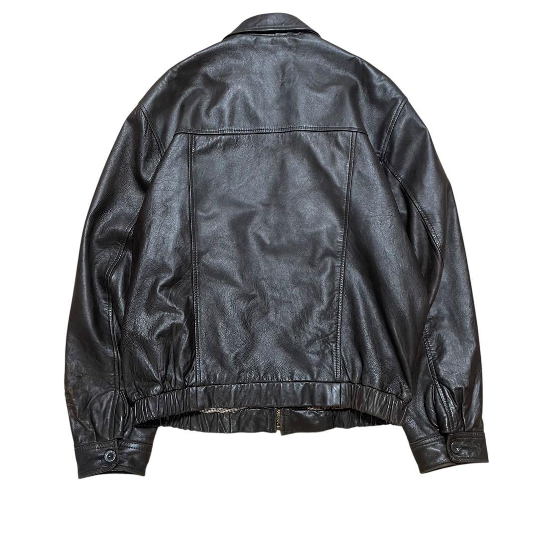 00s CHAPS チャップス レザー スウィングトップ ダークブラウン