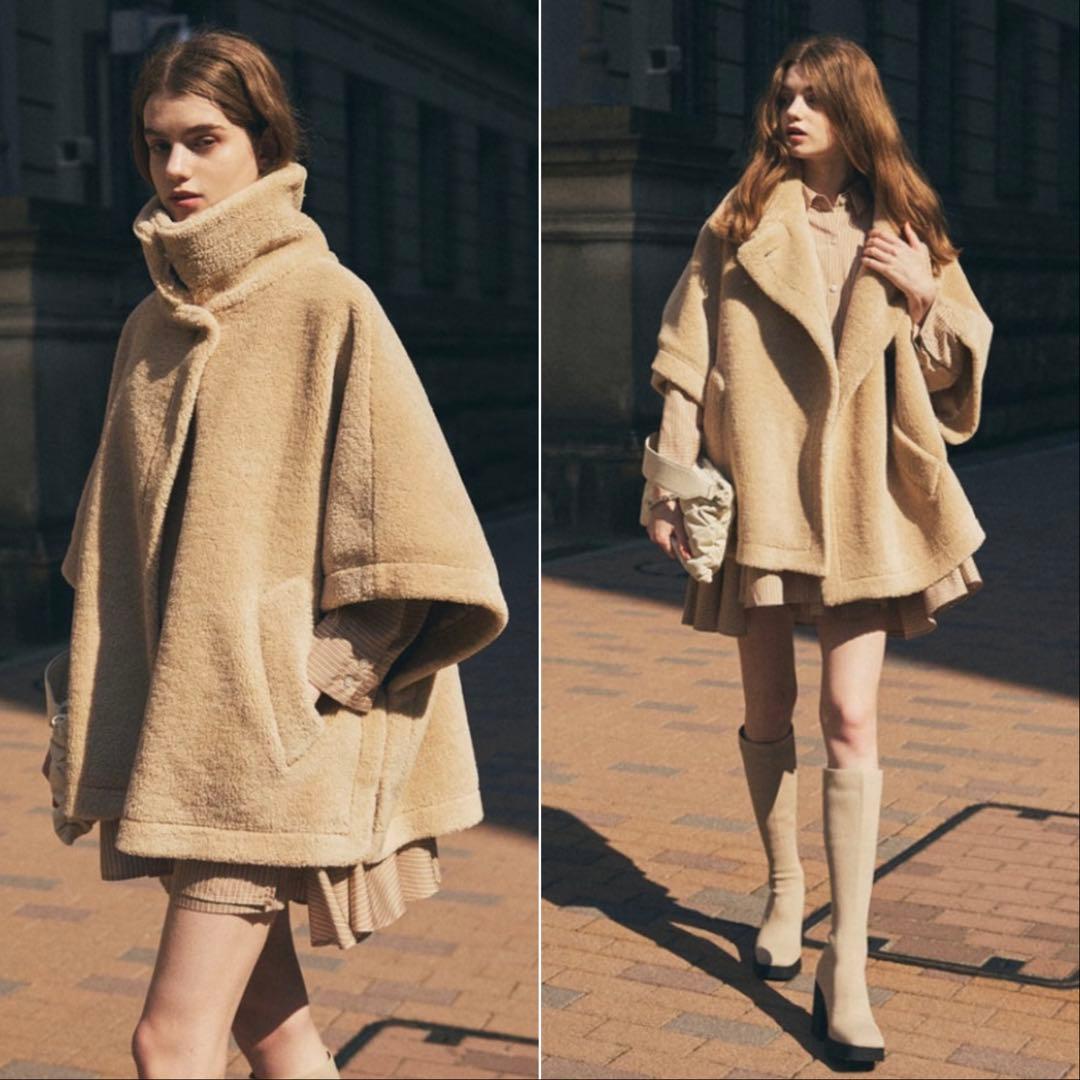 ココディール　ボアケープコート