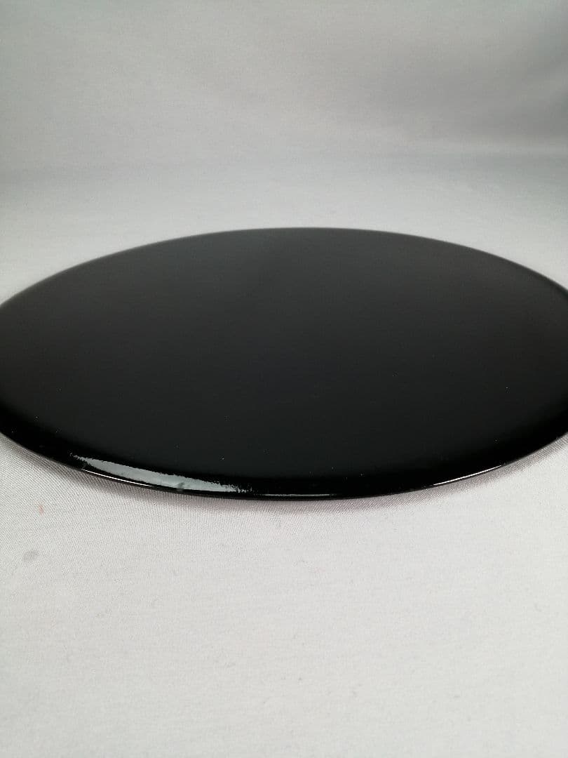 【茶道具】いじ塗黒敷板　三種セット(丸板、蛤端、矢筈)　敷板140