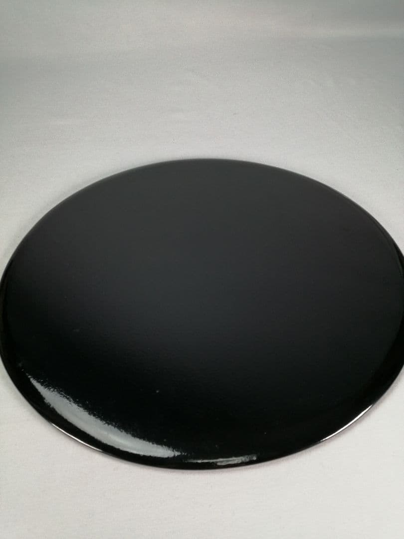 【茶道具】いじ塗黒敷板　三種セット(丸板、蛤端、矢筈)　敷板140