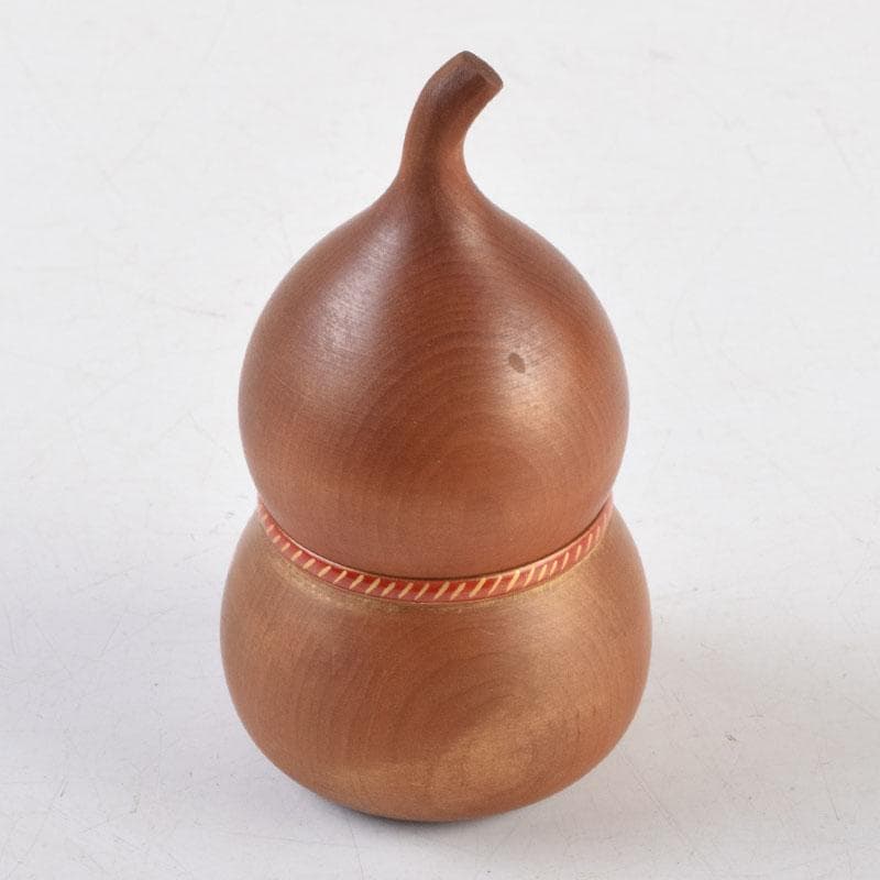 茶道具　一位彫　浩平造　内金溜　瓢香合　共箱　V　9055