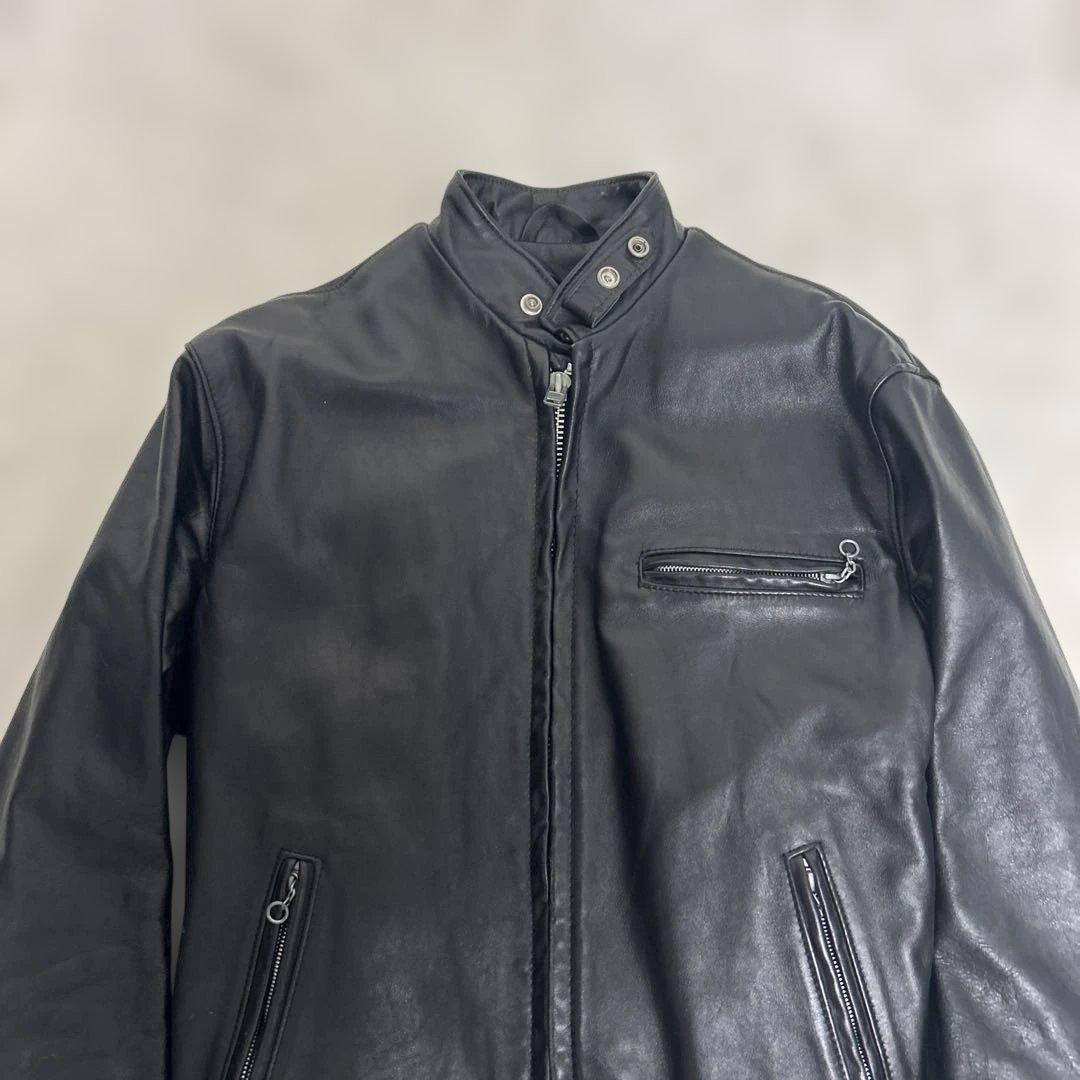 【美品】ショット SCHOTT レザー　ライダース　141 ブラック　サイズ40