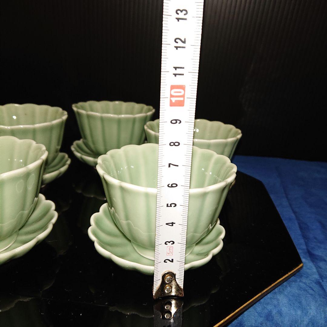 鍋島青磁、菊豆皿、鉢、レトロ