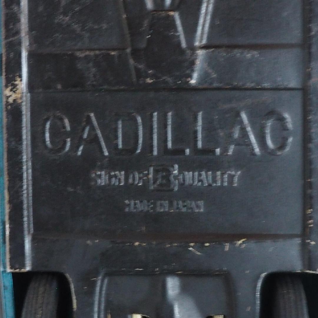 萬代屋 60'sキャデラック セダン 大サイズ青緑tinブリキtoy car箱無