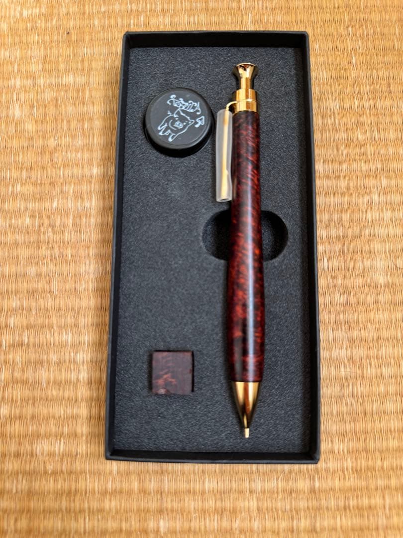 超限界特価‼️こぶた工房　ゴールデンローズウッド瘤　極上＋グロテスク　シャーペン