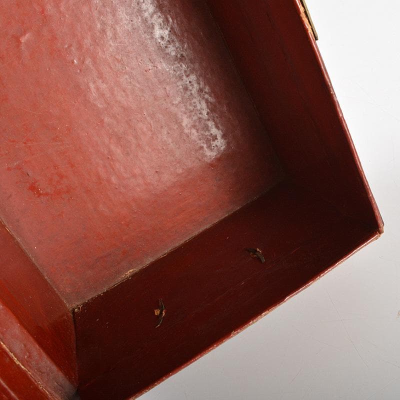 中国　漆塗　花鳥図　印材箱　小物入　C　R6454