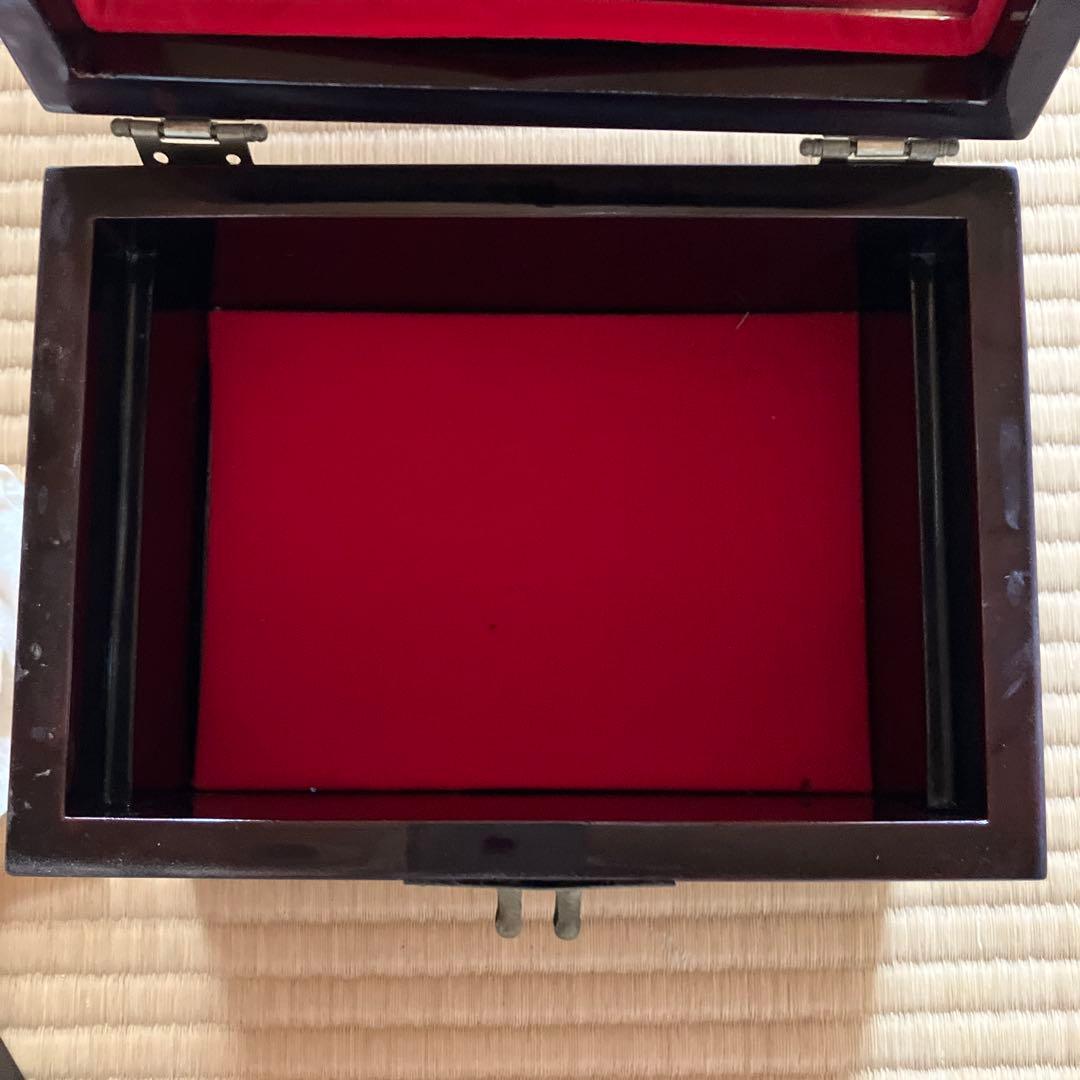 月と鶴の貝細工　ジュエリーボックス