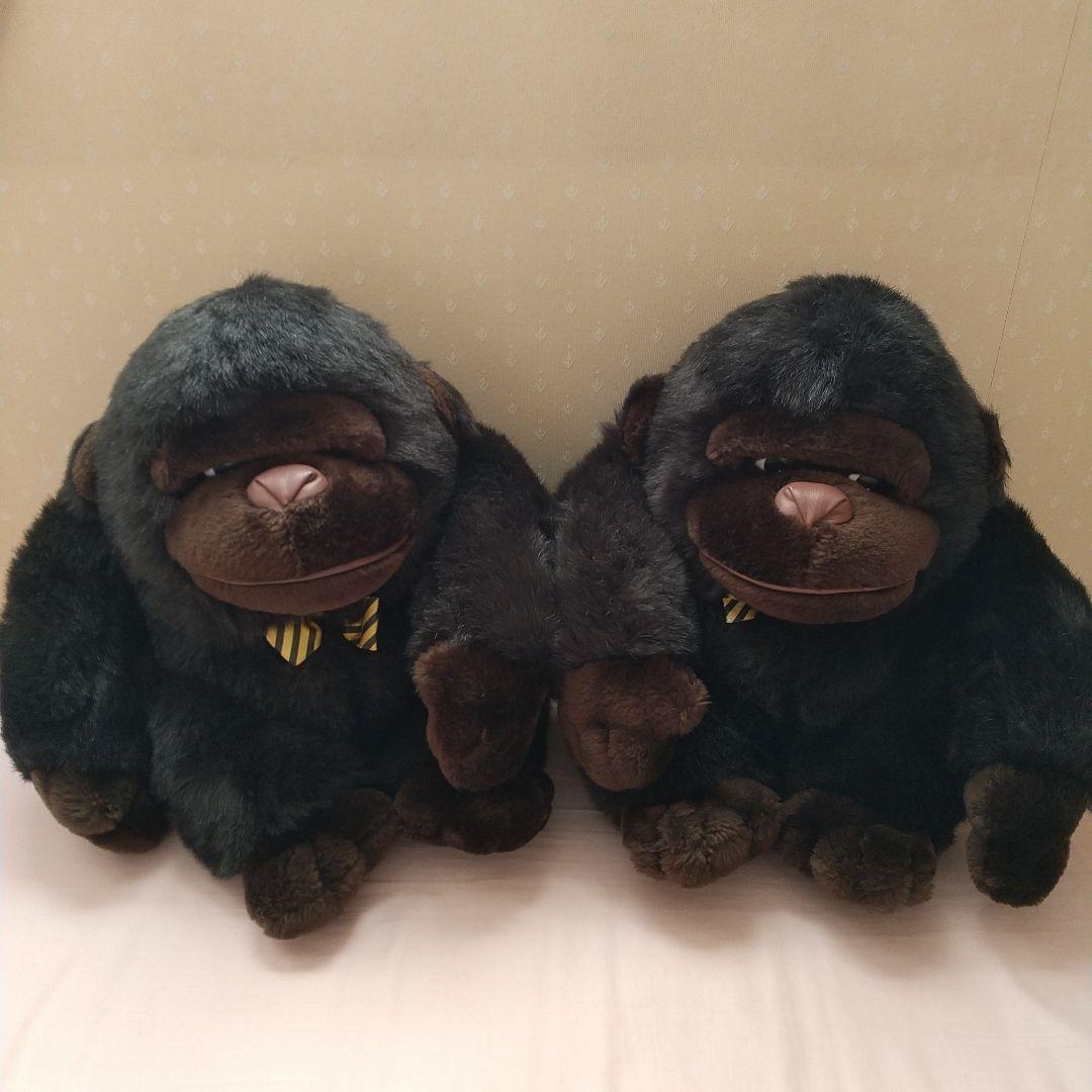 ヒロクンハウス　ゴリラ ぬいぐるみ 2体セット　座って35cm　大