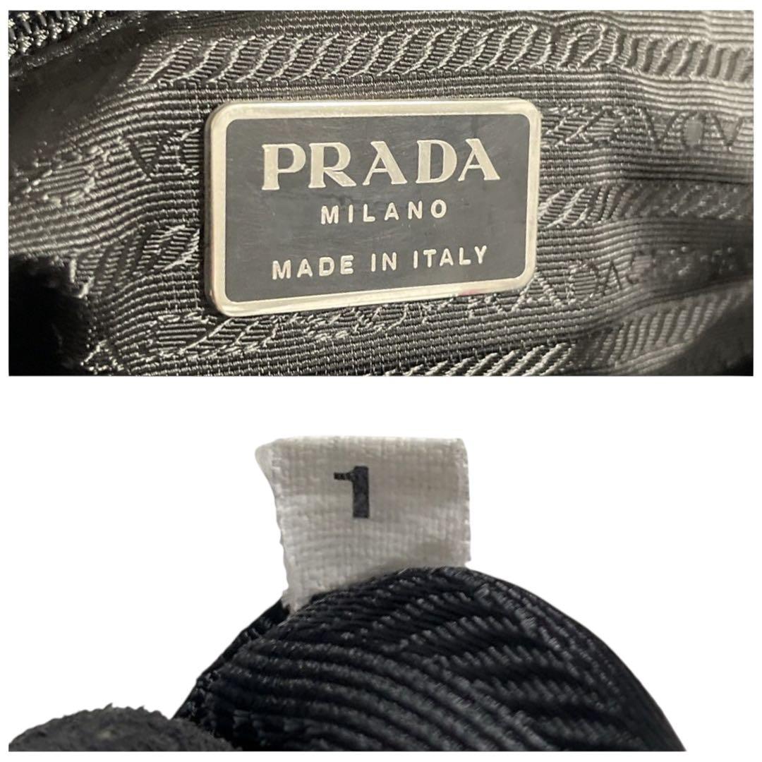 プラダ　ナイロン　三角ロゴ　ハンドバッグ　白タグ　ブラック　黒　5333