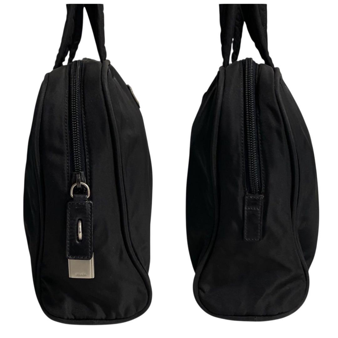 プラダ　ナイロン　三角ロゴ　ハンドバッグ　白タグ　ブラック　黒　5333