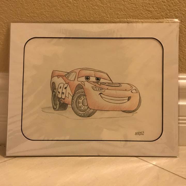 Art Of Disney 世界 カーズ ラフスケッチ ライトニングマックイーン