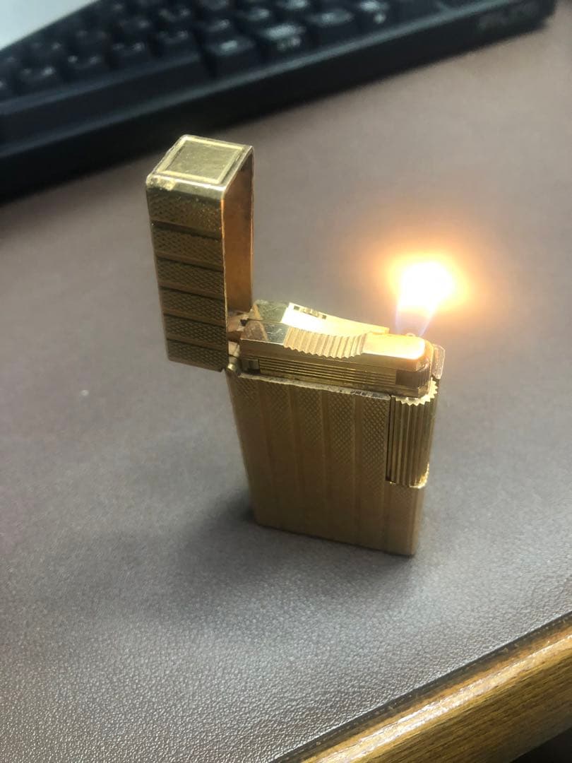 Dupont デュポンライター(ゴールド)ガス注入アダプター付き